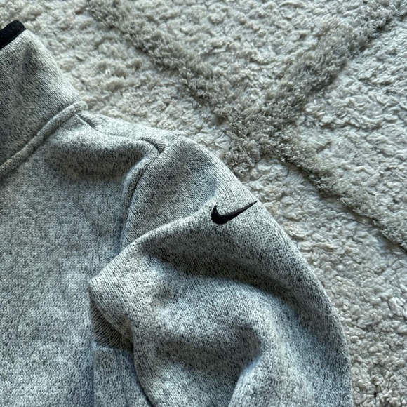 Nike sweater jacket fleece zip up gray black thermafit small - Picture 3 of 6